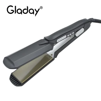 価格 Gladay プロ LED ディスプレイクラシック黒髪ストレート/段ボールカーリング鉄