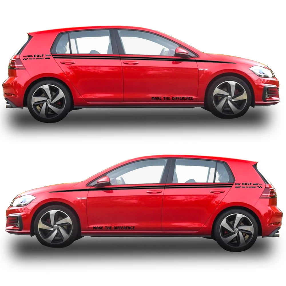 Автомобильная наклейка для Volkswagen Golf боковая на кузов автомобиля Наклейка