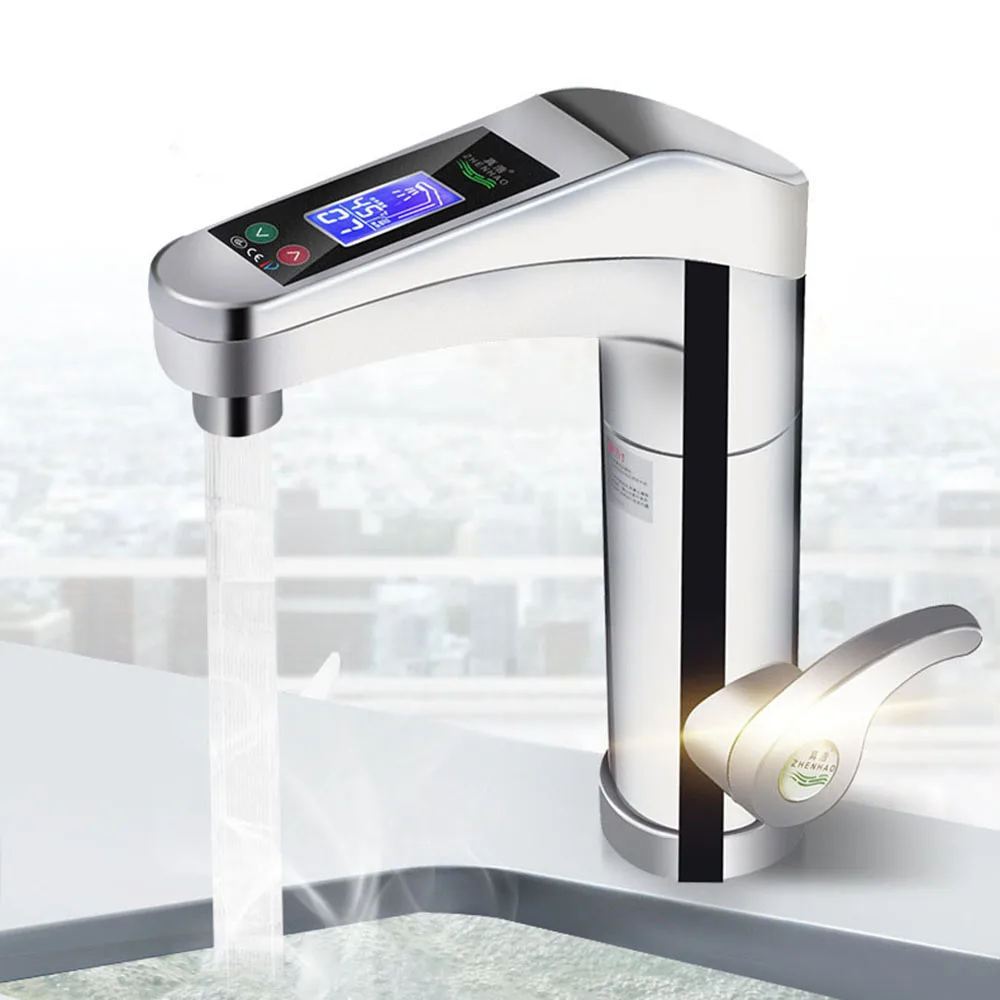 500-3500 Вт большой электрический водонагреватель с сенсорным экраном, вращающийся кран для воды, мгновенный кран для горячей и холодной воды для ванной комнаты, кухни