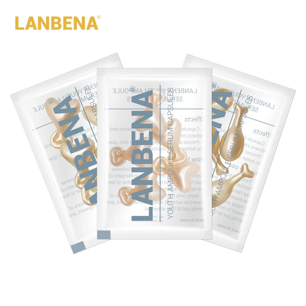 

Lanbena 24k Gold Peptide Wrinkles Ampoule Capsule Facial Serum Day Cream Eye Cream Anti-aging Skin Whitening Snail Cream 15pcs
