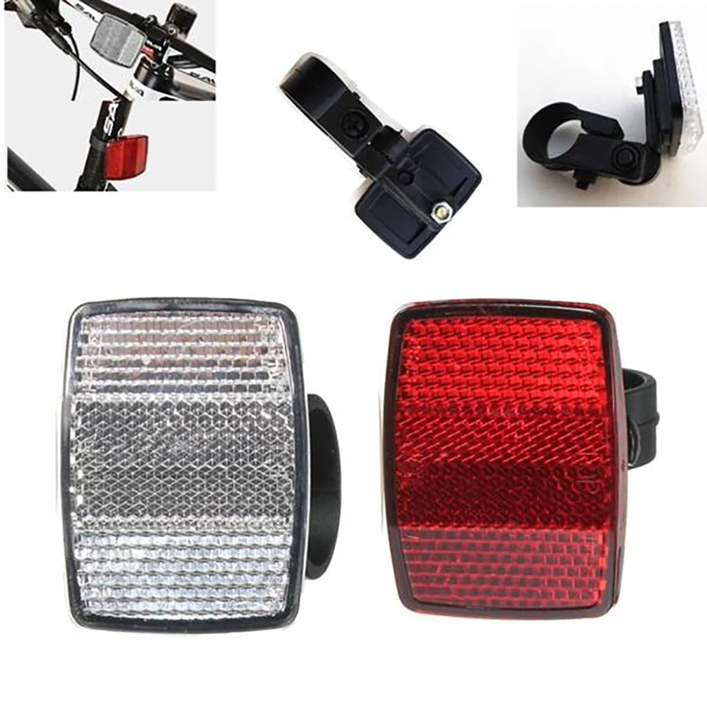 Discount EMVANV Universal Bicycle Safety Reflector, Bike Cycling Safety Front Rear Reflectors, Red Warning Light for Bike 5