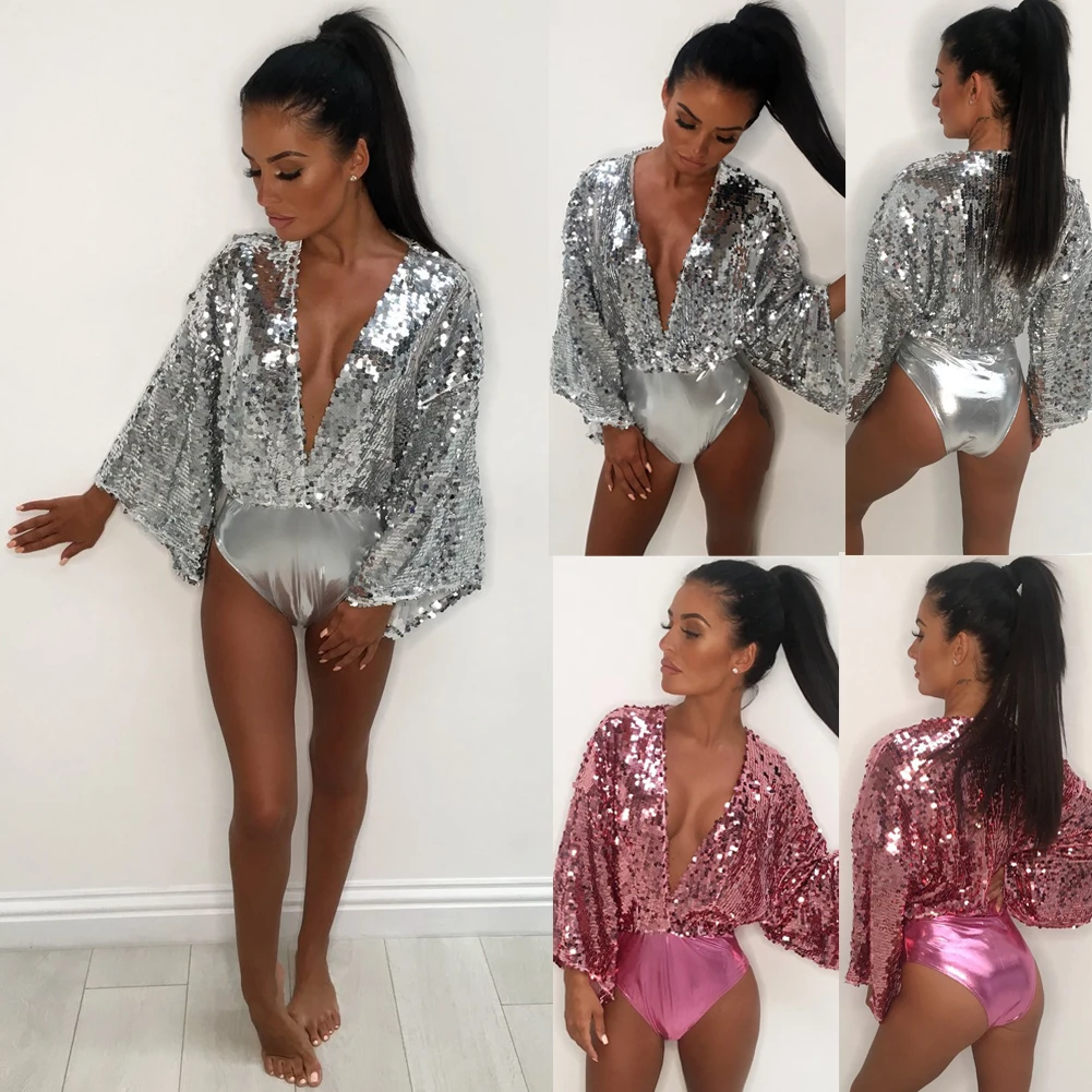 Hirigin Kardashian сексуальное бикини с глубоким V образным вырезом 2019 новые блестки