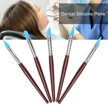 Stylos de brosse dentaire en résine, outil de mise en forme dentaire en Silicone pour outils de sculpture des dents, ciment Composite, porcelaine