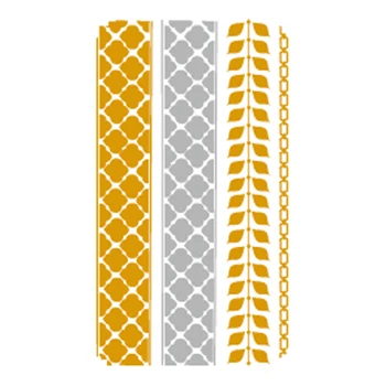 

Wyuen Metallic Gold Silver Line Fake Tatoo Body Art Temporary Tattoos Flash Tattoo Women Body Art Tattoo Stickers TX-020