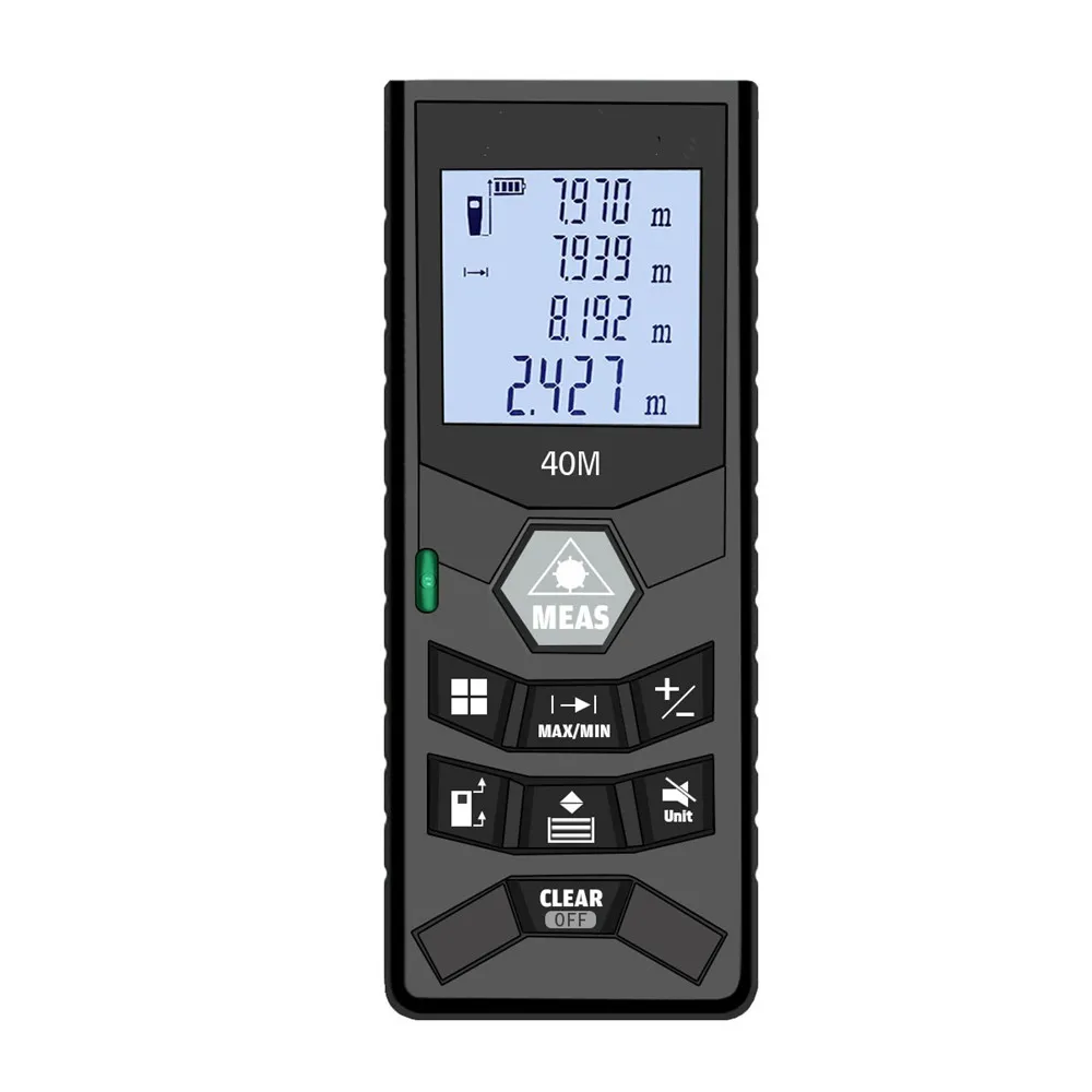 

Digital 40M/131FT Rangefinder Distance Meter Distance Area Volume Measurement with Level Bubble