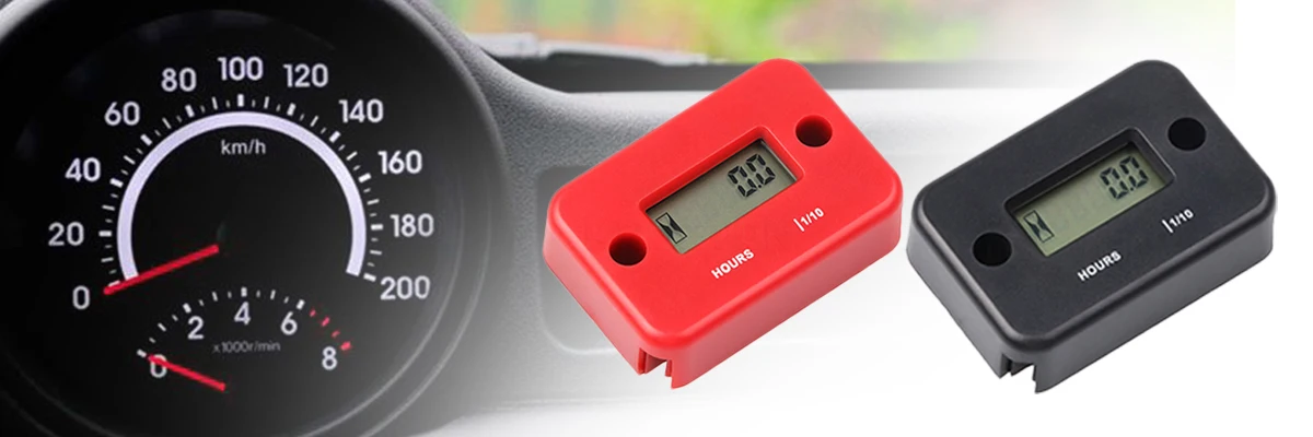 

Portable Digital Tach Hour Meter Gauge LCD for 4 Stroke Gas Engine Offroad Panel Hour ATV Motorcycle Generator Bike