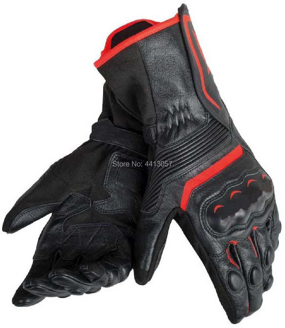 

Free shipping 2019 New 6 Colors 100% Genuine Leather Dain Assen Black Red High Quality Comfortable Motorcycle Gloves Leather