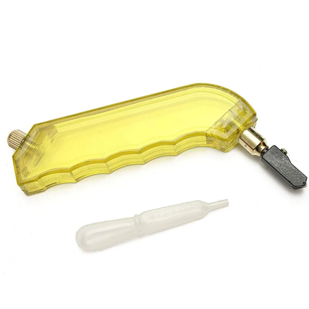 1pcs Newest Pistol Grip Stained Oil Glass Cutter Tungsten Carbide With Dropper Tool 5
