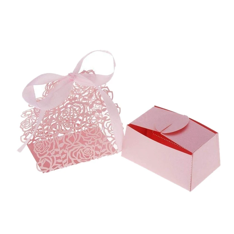 

Lot Of 25pcs Design Sweet Box Candy Box With Ribbon For Wedding