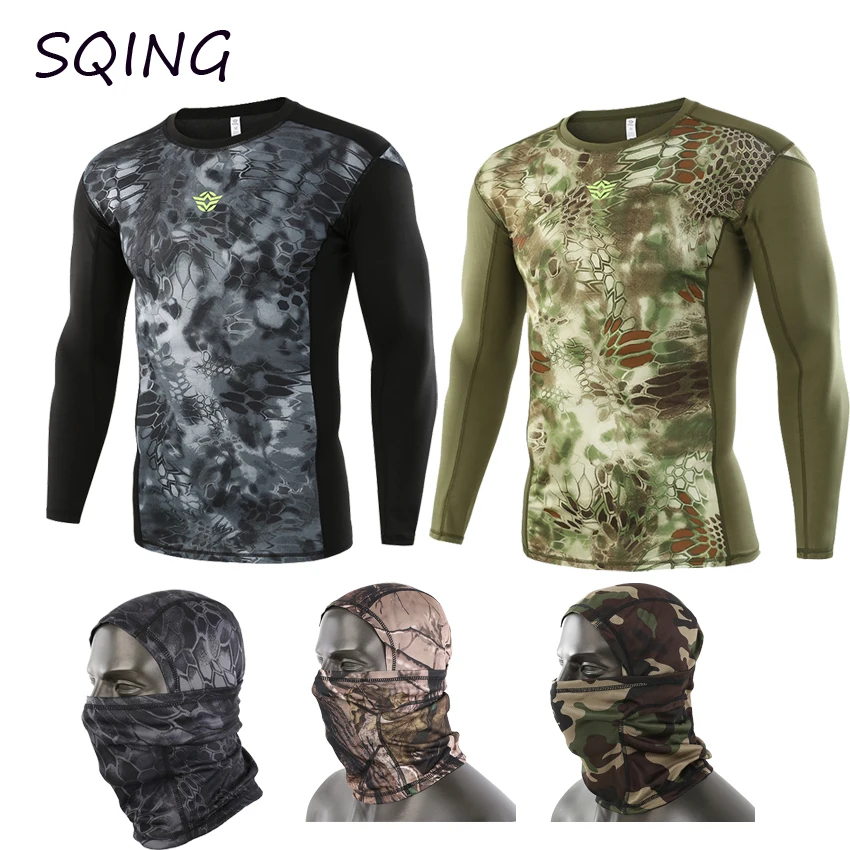 

SQING Military Tactical Uniform Combat Camouflage Army Clothes scarf usmc Men Train Militar Wear US Army Work Clothes Men Tops