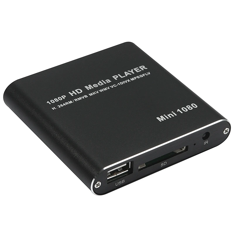 

Us Plug Mini Car Hdd Media Player Adapter Hdmi Av Usb Host With Sd Mmc Card Reader Support H.264 Mkv Avi 1920x1080P 100Mpbs(Bl
