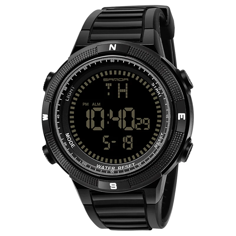 

SANDA Luminescence Display Waterproof Digital Watch Fashion Watches Men Sport Outdoor Pure Color Men'S Watch