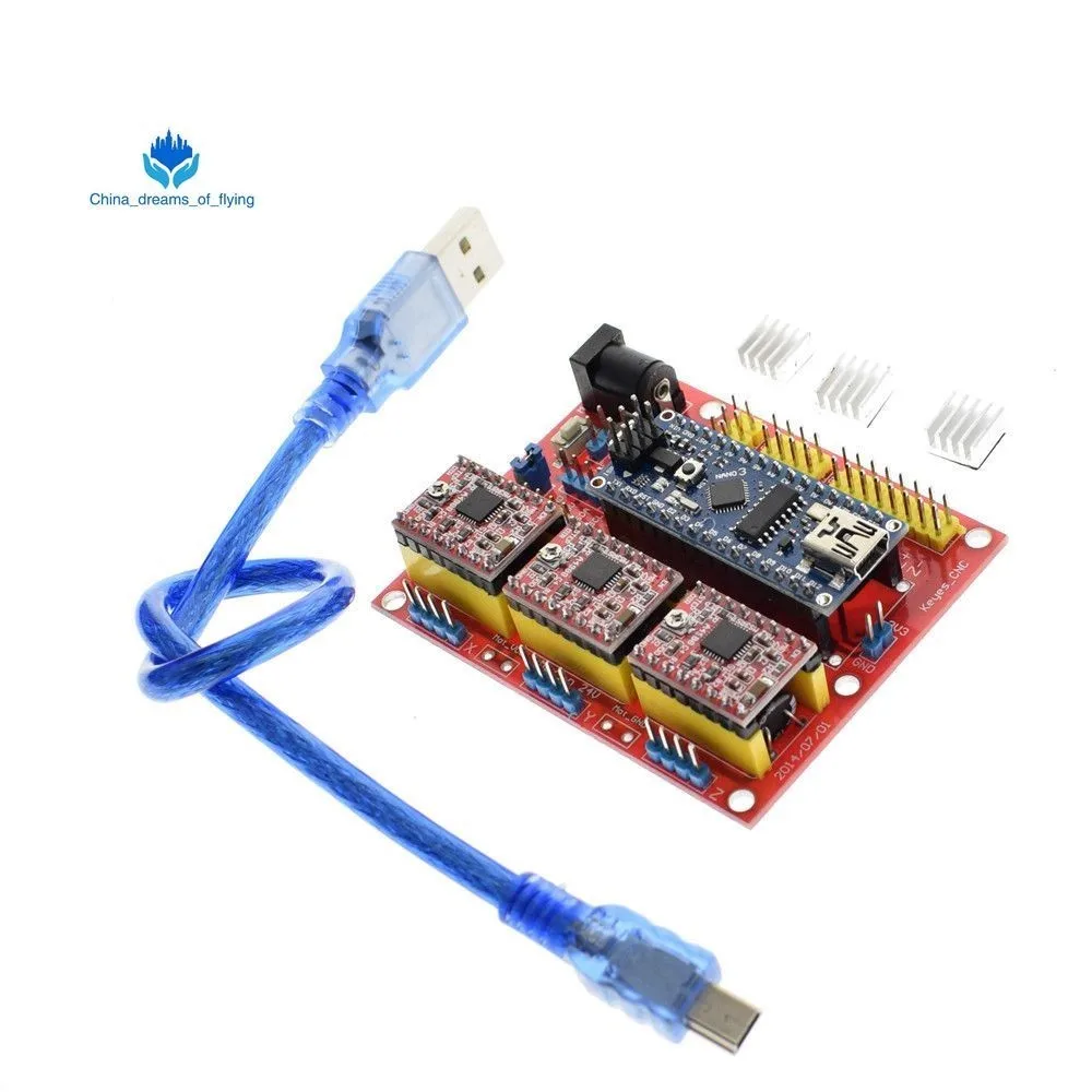 ShengYang 3DV4 CNC Shield V4 + Nano 3 0 шт. A4988 Reprap шаговый набор драйверов для Arduino|Интегральные
