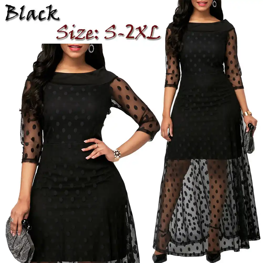 black lace maxi dress boho