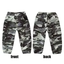 Классные камуфляжные штаны для маленьких мальчиков в армейском стиле, длинные штаны в стиле хип-хоп, детская одежда, возраст 2-7 лет
