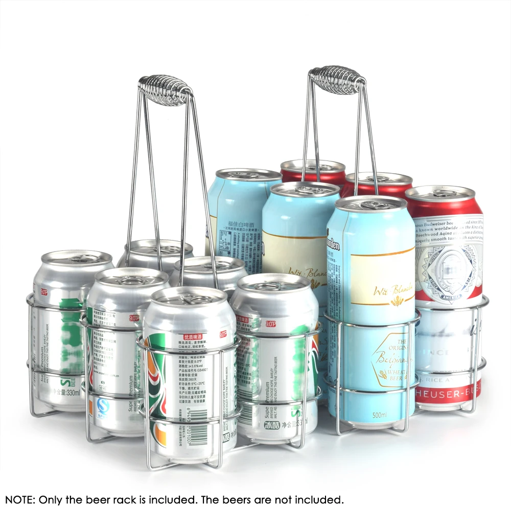 

6 Bottle Beer Holder Party Beer Basket Rack Wine Caddy Stand for Home BBQ Hotel Bar Wine Beer Bottles