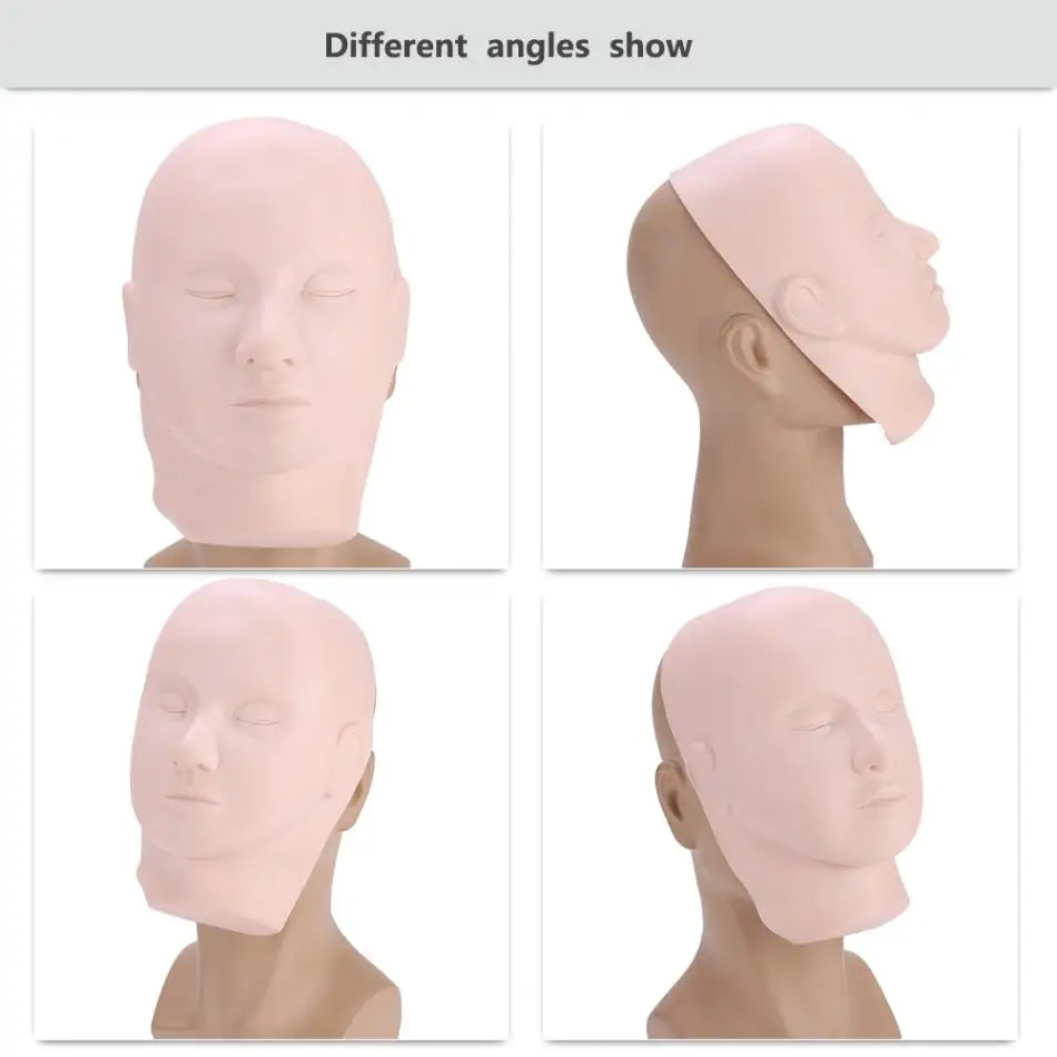 

Silicone Practice Skin for Eyebrow Tattoo Training Mannequin Eyelash Eye Lashes Extensions Mannequin Training Model
