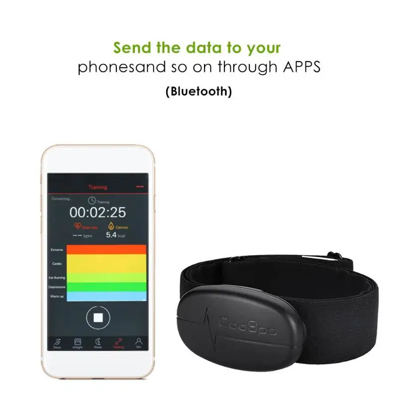 

H6 ANT Bluetooth V4.0 Fitness Wireless Heart Rate Monitor Smart Sensor Chest Strap Fitness Equipment Suitable for IOS Android