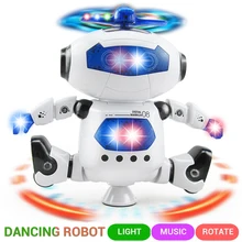 Electronic Robot Walking Dancing Singing Robot with Musical and Colorful Flashing Lights Body Spinning Robot Toy Gift for Kids