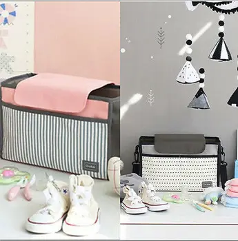 

Adjustable Solid Fashion Convenient Carry Baby Diaper Bag for Stroller Hanging Bag Portable Mummy Bags Multifunctional Traval