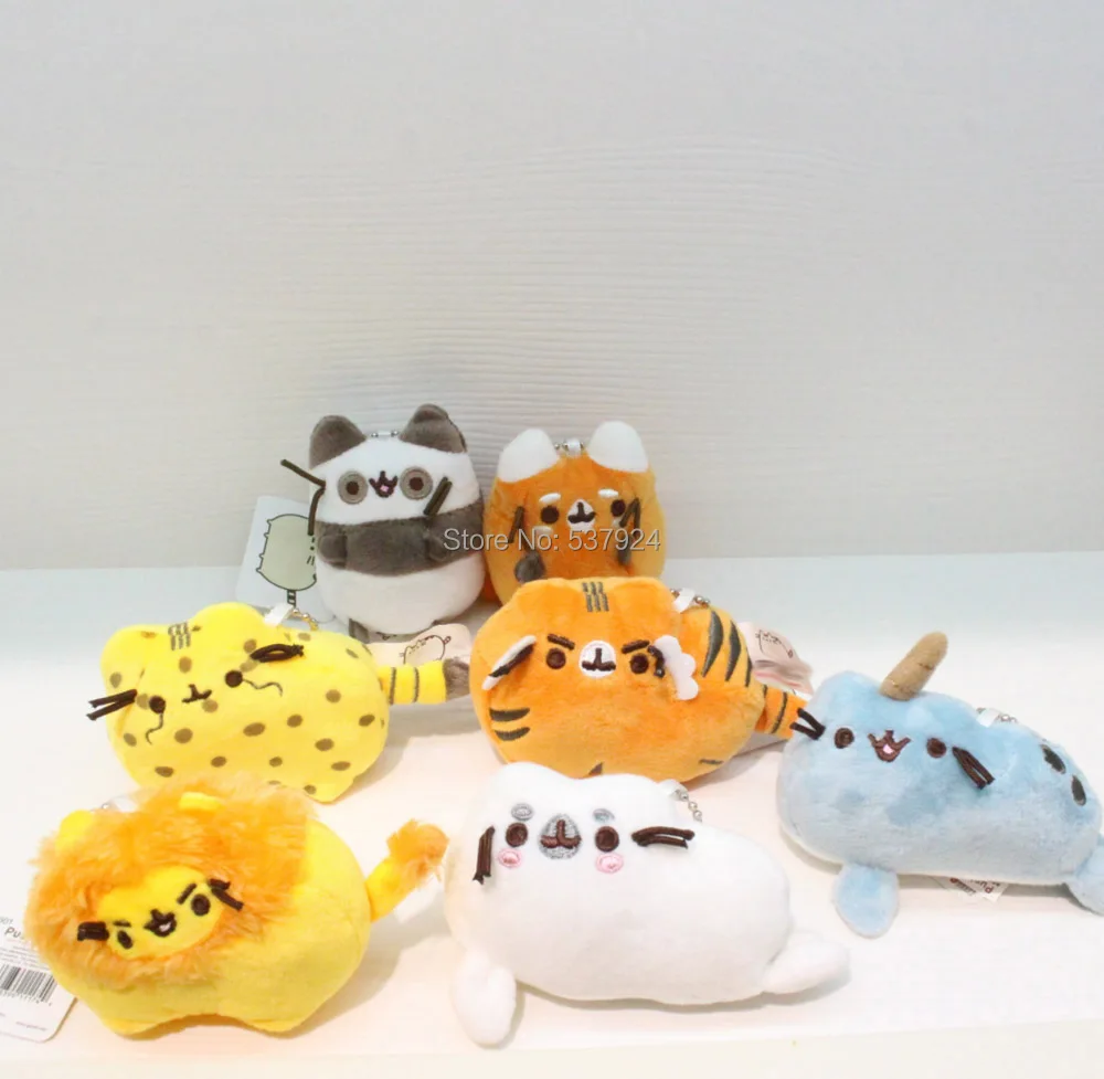 

New 7 Styles Horse Whale Leopard Tiger Panda Lion Seal Civet Cat 3" 8CM Plush Doll Keychain Pendant-CPPY