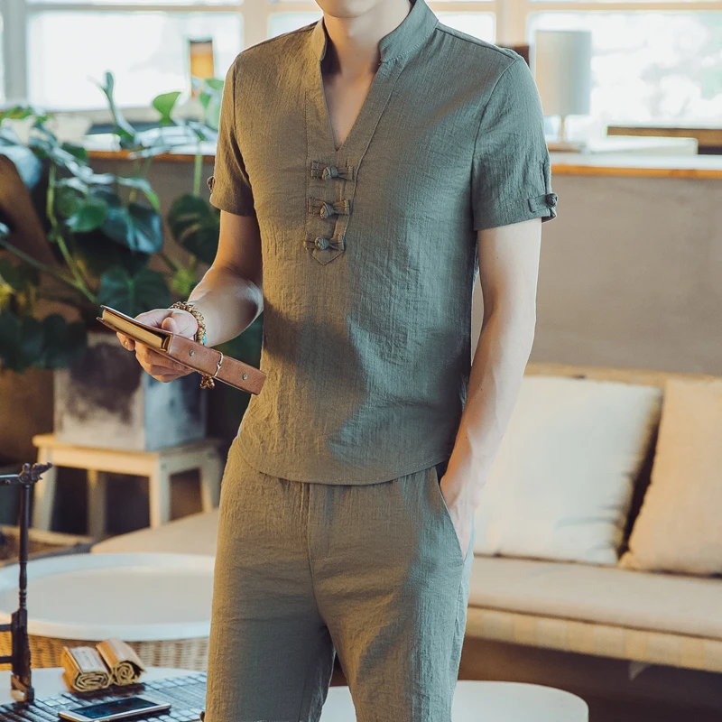 two piece short set men's