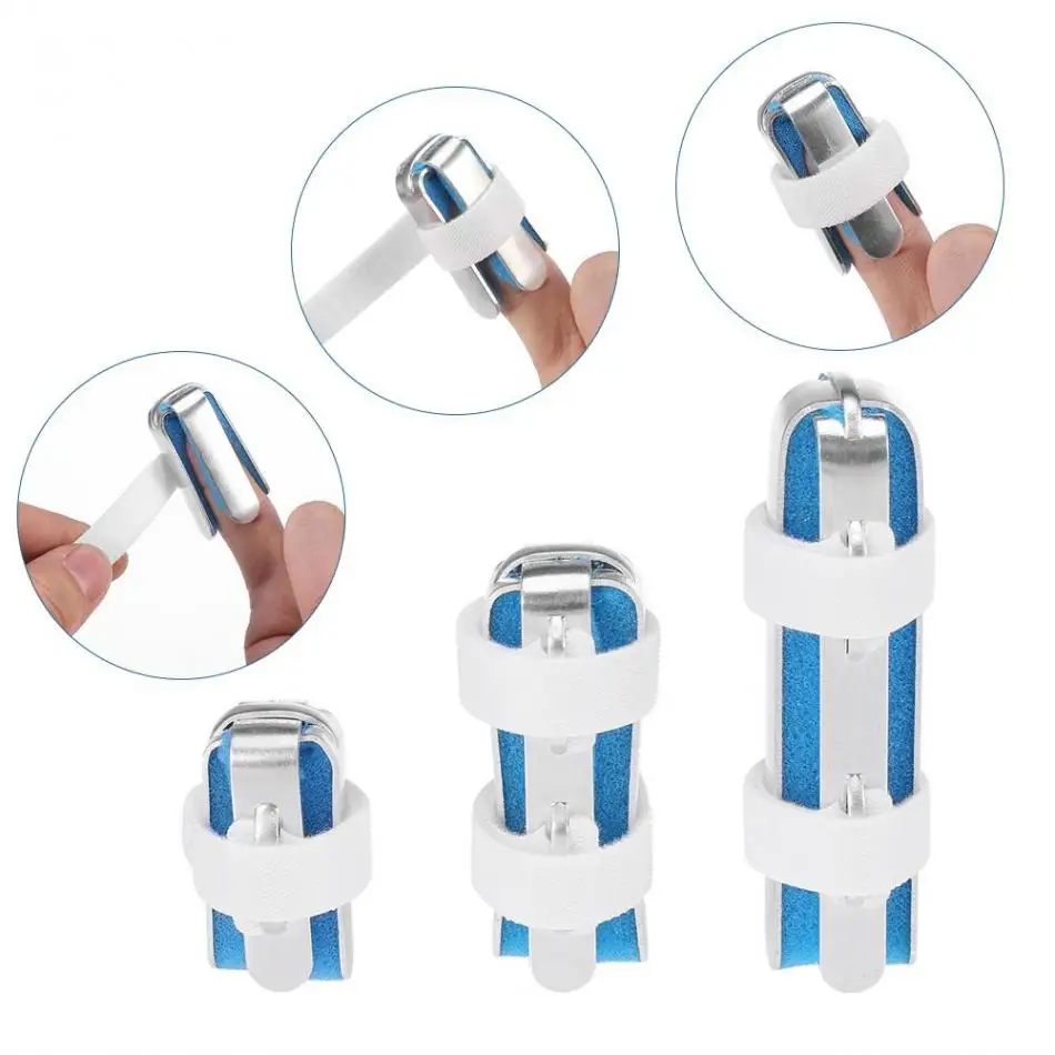 

3 Sizes Finger Brace Support Posture Corrector Aluminium Finger Hand Splint Recovery Injury Pain Bending Deformation Correction
