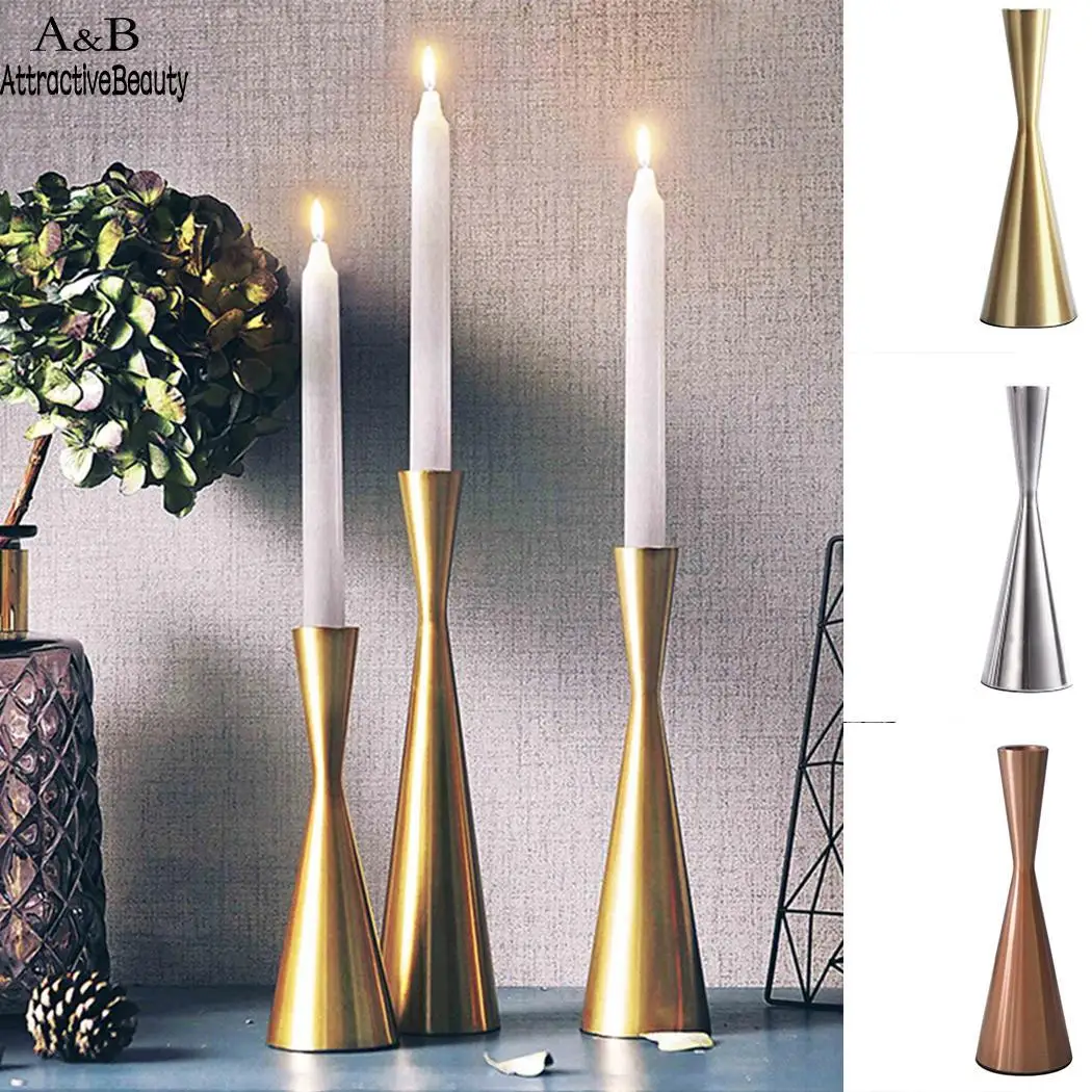 European Style Alloy Candlestick Desktop Decorative Candle Holder