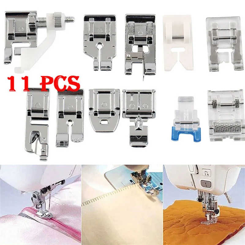 

Domestic Sewing Machine Presser Foot Feet Set 11 pcs for Brother Janome Singer