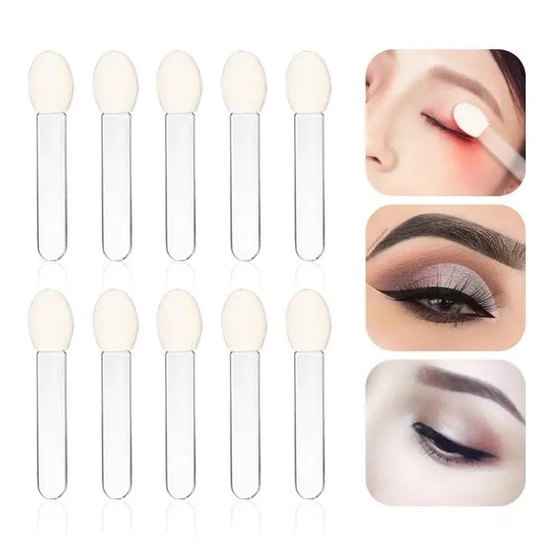 

10pcs Portable Sponge Head Eye Shadow Eyeliner Brush Applicator Eye Shadow Sponge Brushes Beauty Tool