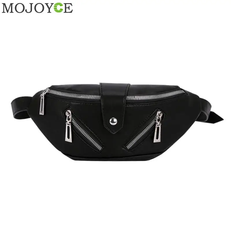 

Casual PU Leather Fanny Pack Waist Bag Casual Antitheft Women Walking Shopping Band belt Multi-function Bag