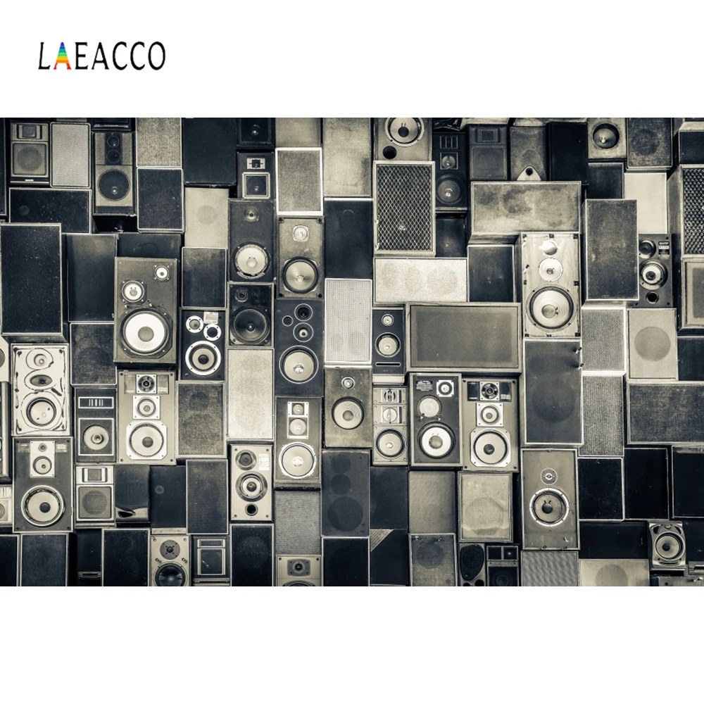 

Laeacco Old Musical Player Karaoke Stacked Child Photography Backgrounds Customized Photographic Backdrops For Photo Studio
