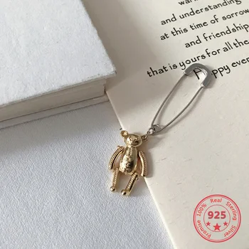 

Delicate Wholesale Japan Korea Style 925 Sterling Silver Fashion Cute Bear Pin Earring Women Jewelry