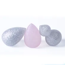 1pcs Silicone Makeup Sponge Jelly Powder Cream Cosmetic Puff Waterdrop Silisponge Face Foundation Blender Glitters Make Up Tool 1pcs jelly soft silicone gel powder puff sponge for cosmetic face foundation bb cream beauty makeup tool with smile face