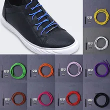 Свободные шнурки, эластичные круглые шнурки унисекс, шнурки, высокое качество, новинка, пара эластичных шнурков, металлические пряжки, дикие шнурки