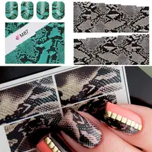 Новинка, уникальные наклейки для ногтей, змеиная кожа, Водные Наклейки, ультратонкие водяные наклейки, переводные наклейки для ногтей, сделай сам