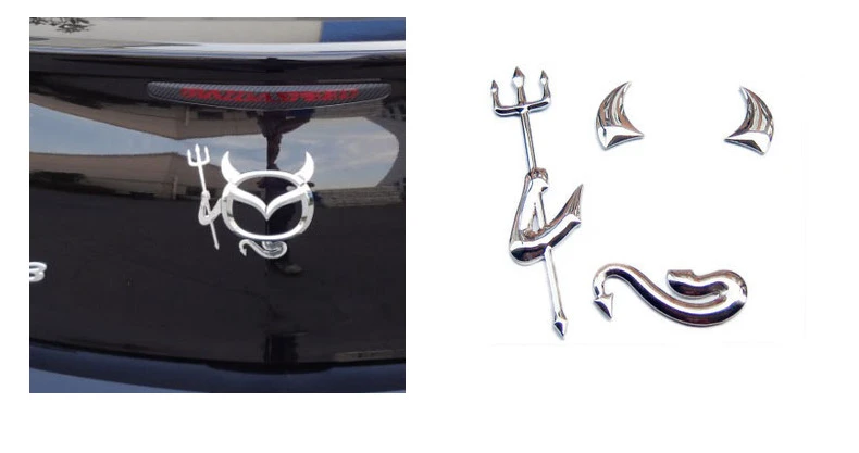 PVC Decals Gold Silver Red 3 Color Devil Glue sticker For Honda 