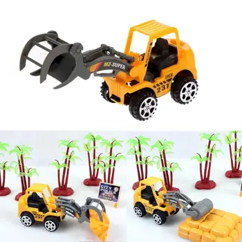 

6 Pcs Mini Diecast Vehicle Sets Construction Bulldozer Excavator Engineering Vehicle Engineering Car Toys For Children Kids Gift