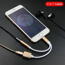 2 в 1 3,5 мм аудио разъем для наушников адаптер кабель зарядного устройства для iPhone7 8 X XS