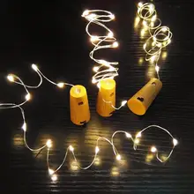 5 шт./компл. 10LED бутылки вина Корк свет бутылку пробкой Медный провод огни строки для Свадебная вечеринка украшение лампы