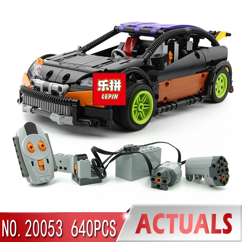 

640pcs Lepin 20053 Technic Series Hatchback Type RC Car MOC-6604 Building Block Children Remote Control Car Educational Brick