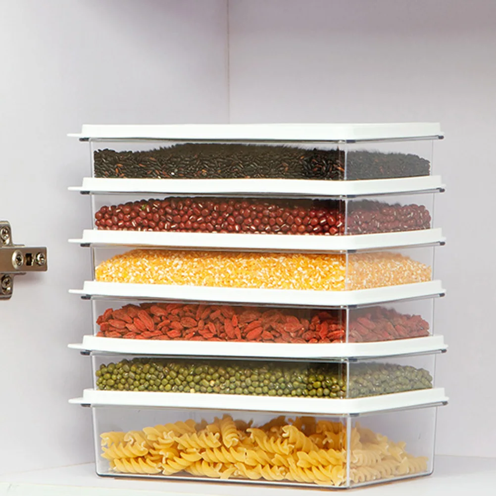 

2pcs 1050ml Practical Kitchen Sealed Crisper Refrigerator Storage Boxes Rectangular Food Container For Fruit Cereal