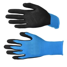 Защитные перчатки, износостойкие резиновые механические нитриловые перчатки, защитные перчатки для рук, защитные рабочие перчатки, синие электрические защитные перчатки
