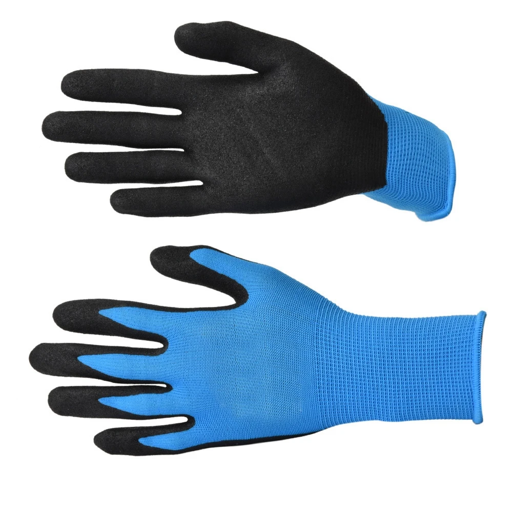 

Safety Gloves Endurance Rubber Mechanic Nitrile Glove Hand Protective Work Safety Gloves Blue electric safety gloves