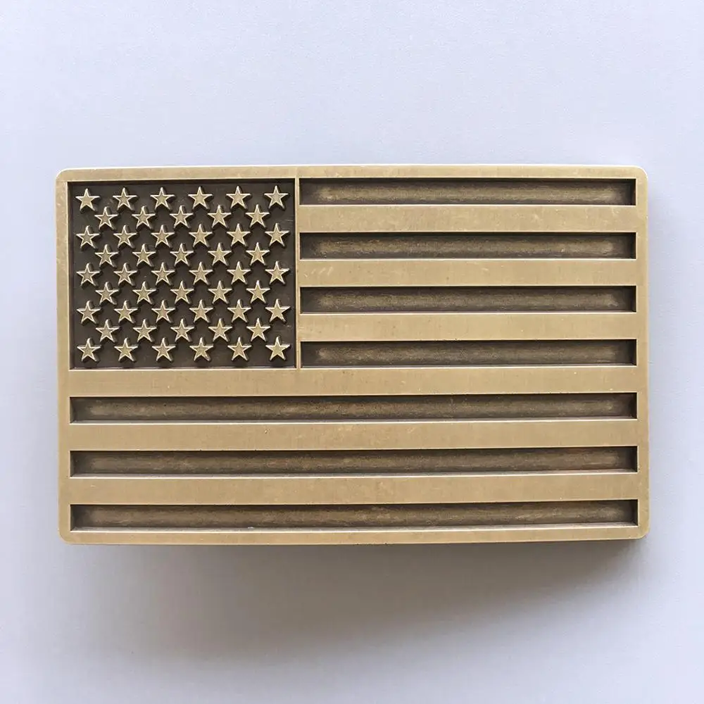 新ヴィンテージブロンズメッキアメリカ米国旗ベルトバックルも、株式米国で-gurtelschnalle-buckle-fg028ab-送料無料