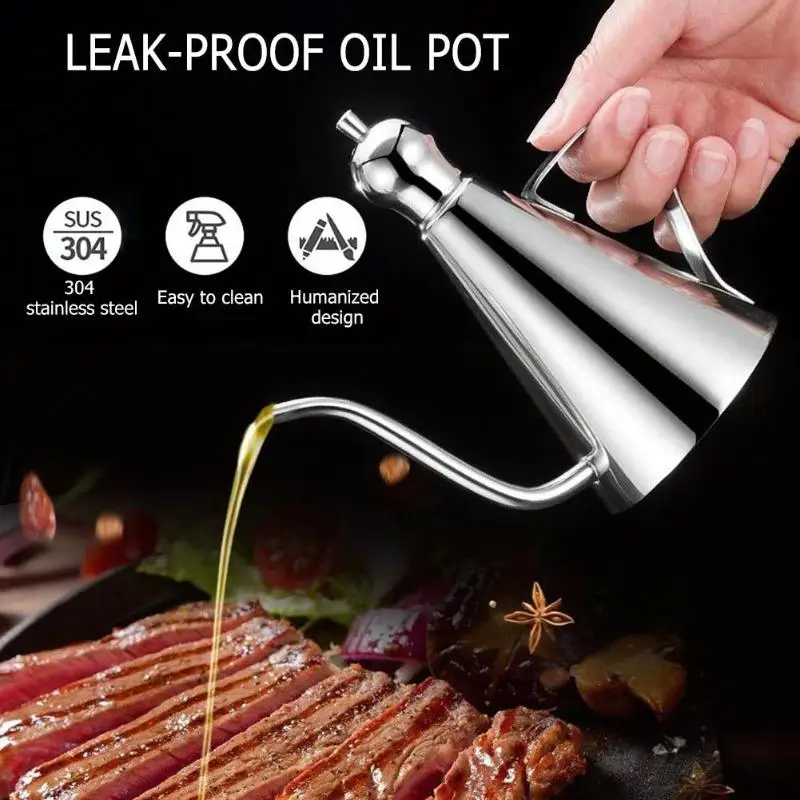 

Stainless Steel Gravy Boats Leak-proof Oil Pot Sauce Oil Dispenser Bottle Safe Kitchen Tools 304 stainless steel