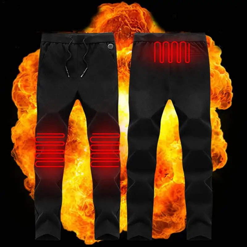 

Electric Heated Warm Pants Men Women USB Heating Base Layer Elastic Trousers
