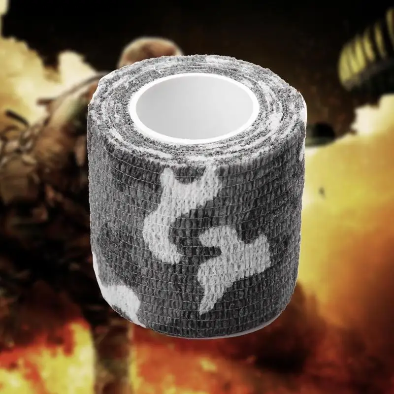 

5x5cm 1Roll Camouflage Elastic Tape Stealth Wrap Camo Outdoor Hunting Tool