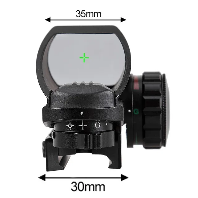 Reflejo táctico láser rojo verde 4 retícula holográfica proyectada mira telescópica pistola de aire caza 11mm/20mm Rail Mount AK - Imagen 6
