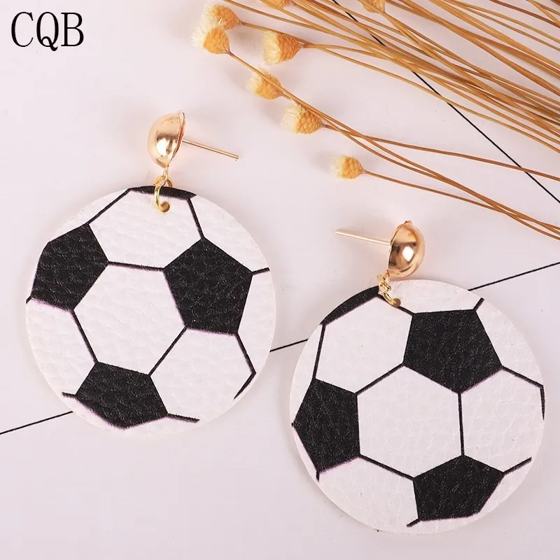 

World football women earrings trendy leather german boho jewelry 2019 geometric handmade statement unique korean star vintage cc